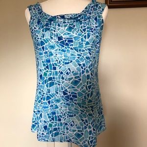 Sandbar Blue Patterned Blouse